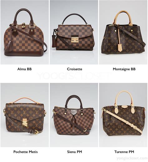 louis vuitton bags different styles